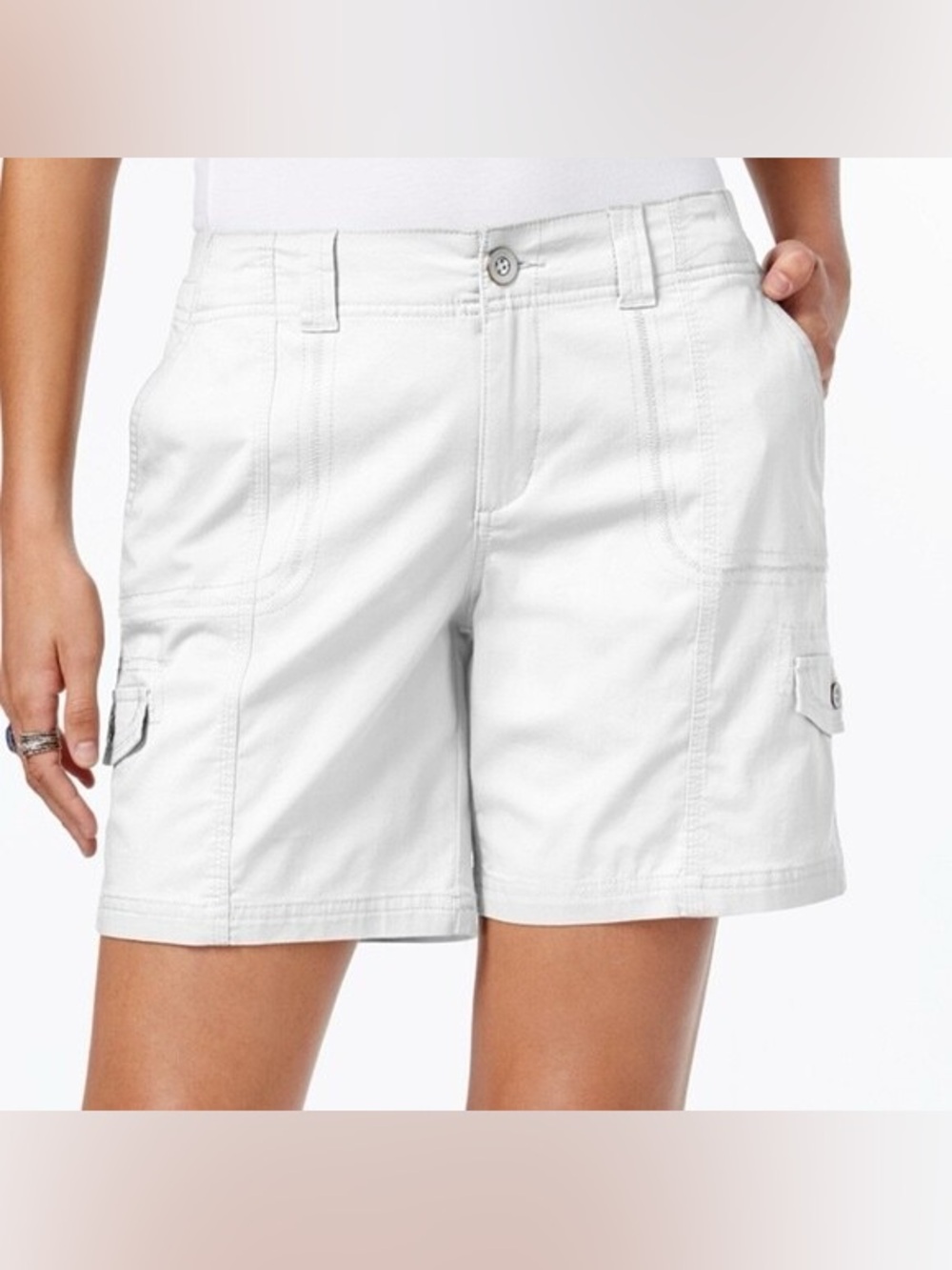 Style & Co. White Cargo Shorts